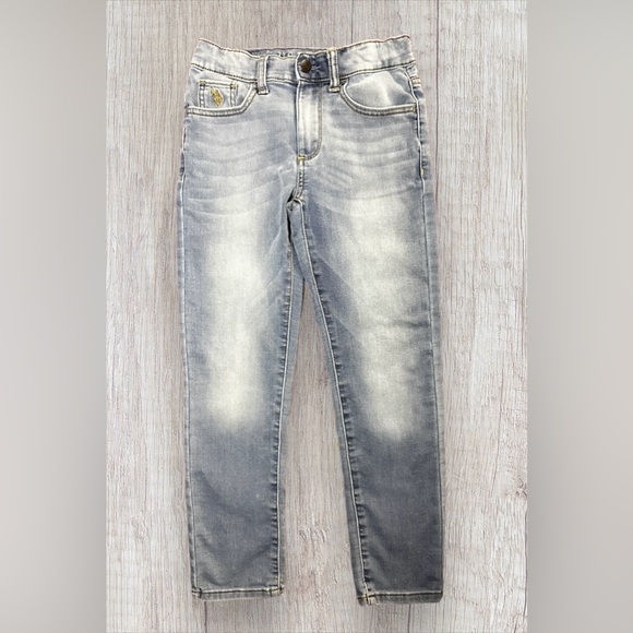 4for$20❗️U.S. Polo Assn. Girls Jeans | Size 8 | Stretchy Blue Medium Wash - Picture 3 of 11